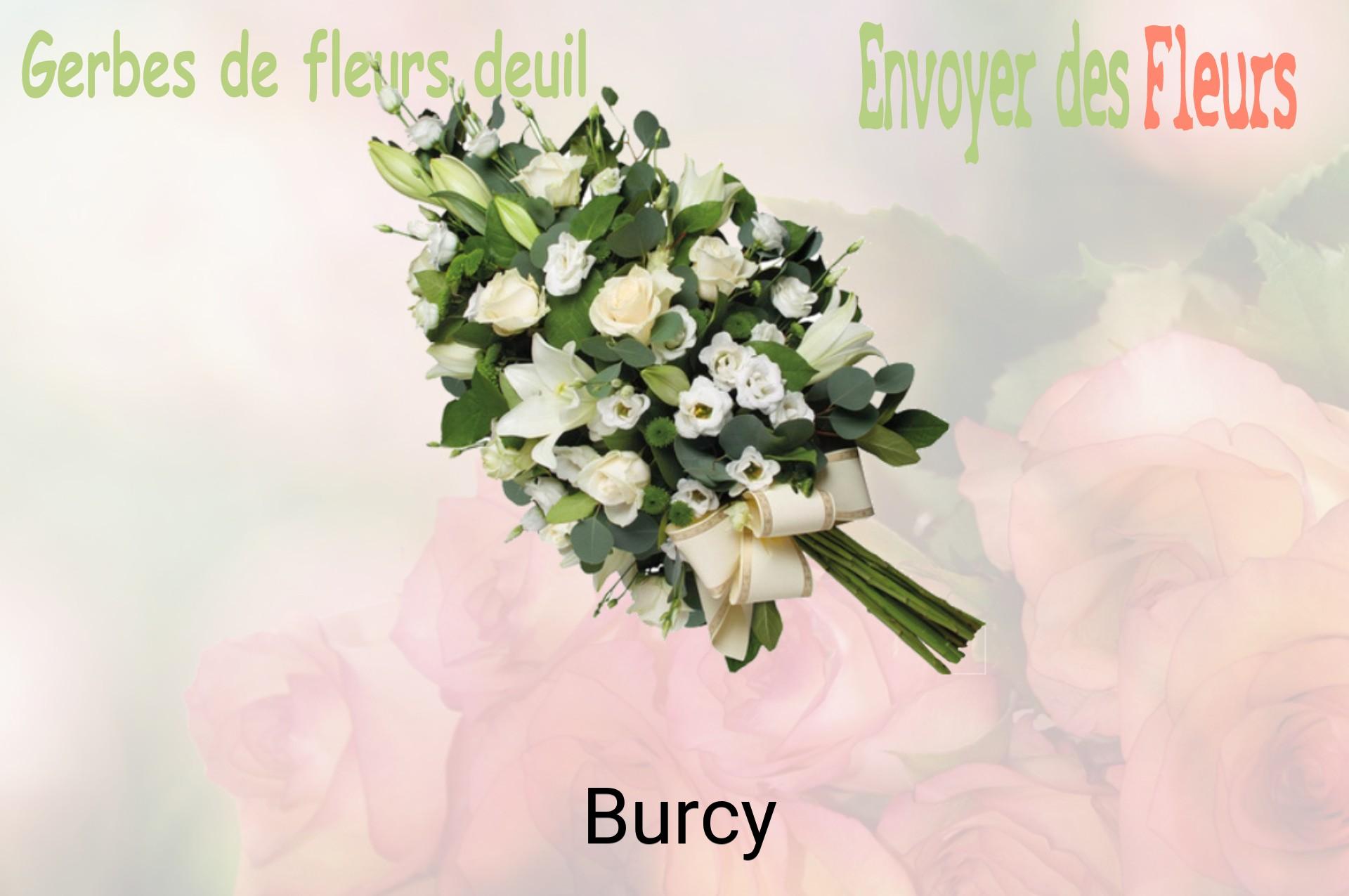 Gerbe de fleurs de deuil livrée à Burcy